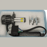 HJG M6 Mini ORIGINAL LED Headlight Bulb H4 80W For All Motorcycles (Low and High Beam Bulbs (White) AC/DC 80Watt 6 Side Chip) - Type H4